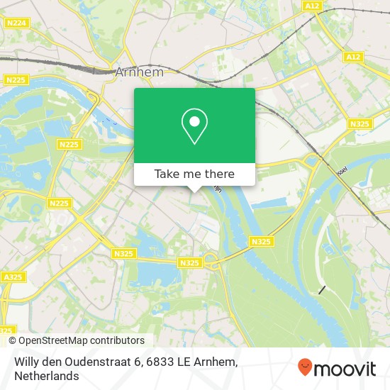 Willy den Oudenstraat 6, 6833 LE Arnhem map