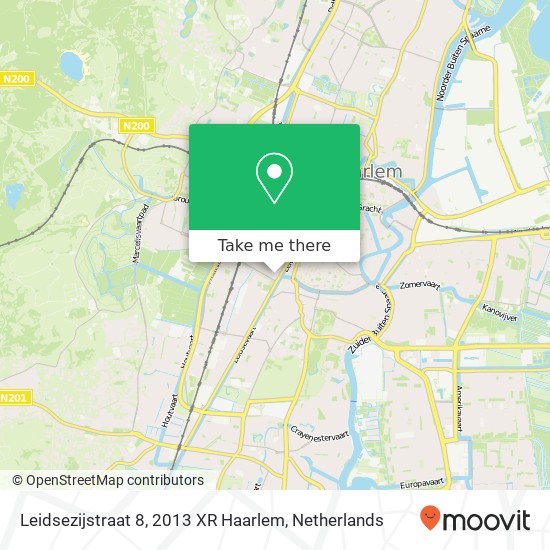 Leidsezijstraat 8, 2013 XR Haarlem map