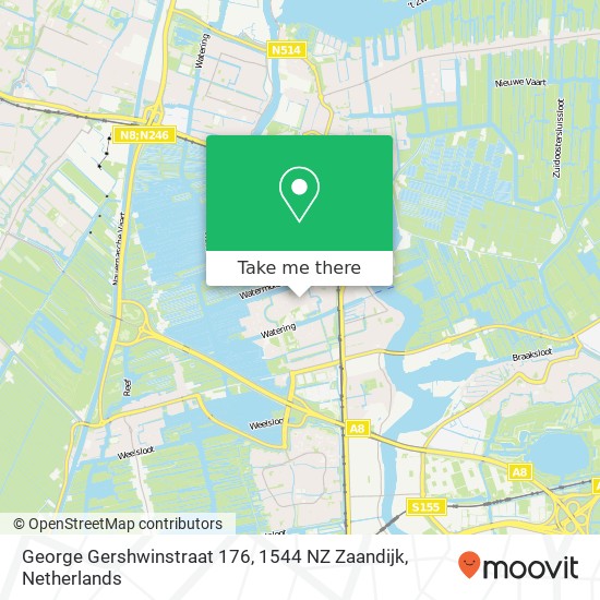 George Gershwinstraat 176, 1544 NZ Zaandijk map