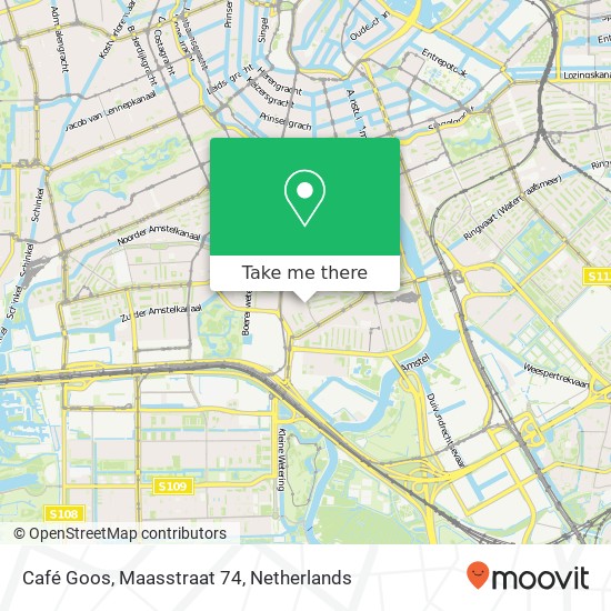 Café Goos, Maasstraat 74 map