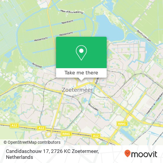 Candidaschouw 17, 2726 KC Zoetermeer Karte