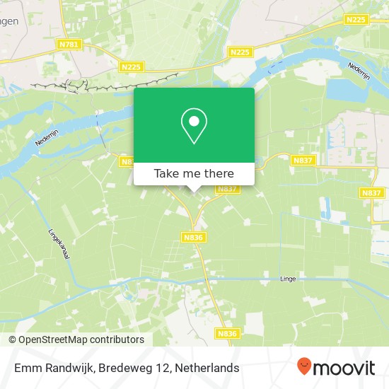 Emm Randwijk, Bredeweg 12 Karte