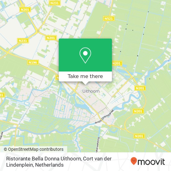 Ristorante Bella Donna Uithoorn, Cort van der Lindenplein map