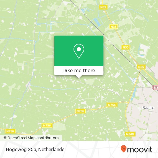 Hogeweg 25a map