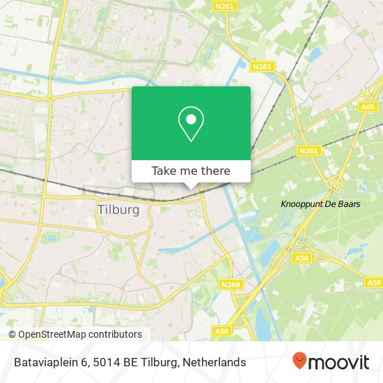 Bataviaplein 6, 5014 BE Tilburg Karte