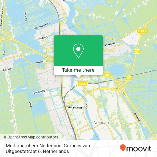 Medipharchem Nederland, Cornelis van Uitgeeststraat 6 map