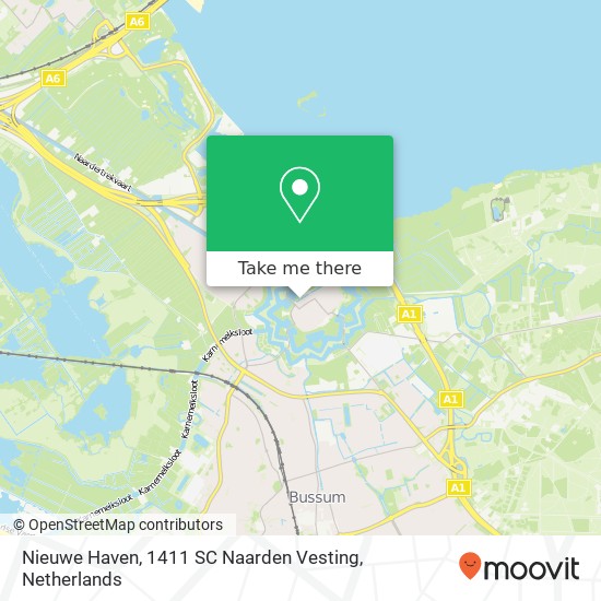 Nieuwe Haven, 1411 SC Naarden Vesting map