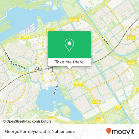George Formbystraat 5, 1325 CX Almere-Stad map