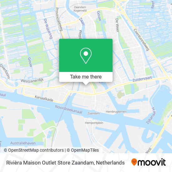 toevoegen aan pijn Hoofd How to get to Rivièra Maison Outlet Store Zaandam in Zaanstad by Bus,  Train, Metro or Light Rail?