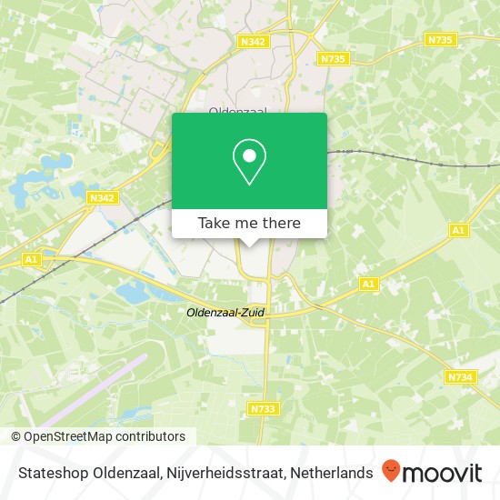 Stateshop Oldenzaal, Nijverheidsstraat Karte