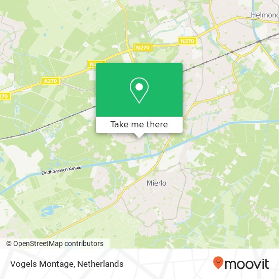 Vogels Montage map