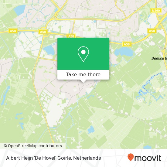Albert Heijn 'De Hovel' Goirle, De Hovel 19 map