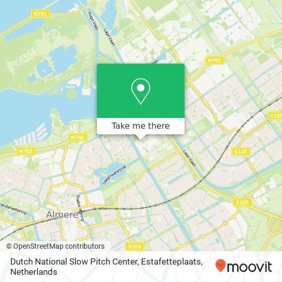 Dutch National Slow Pitch Center, Estafetteplaats map