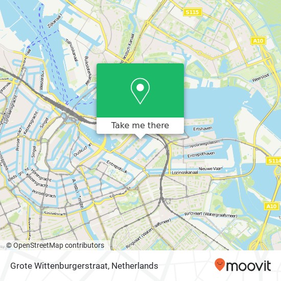 Grote Wittenburgerstraat, 1018 KT Amsterdam Karte