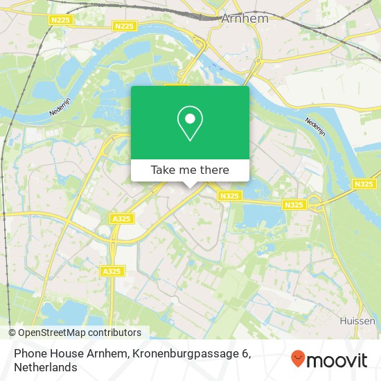 Phone House Arnhem, Kronenburgpassage 6 Karte