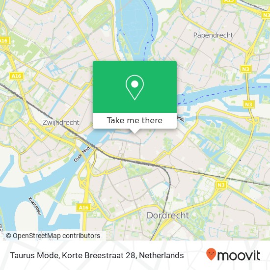 Taurus Mode, Korte Breestraat 28 Karte