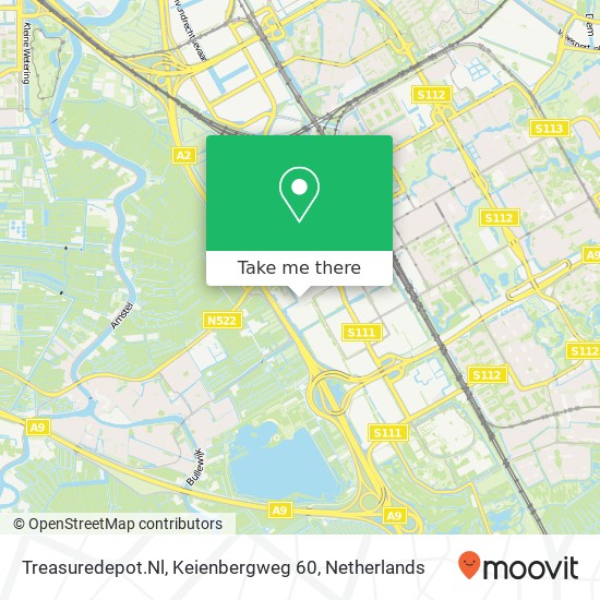 Treasuredepot.Nl, Keienbergweg 60 map