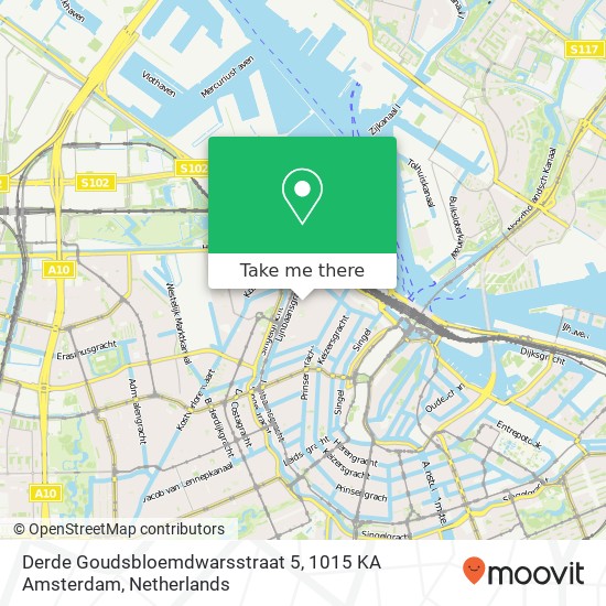 Derde Goudsbloemdwarsstraat 5, 1015 KA Amsterdam Karte