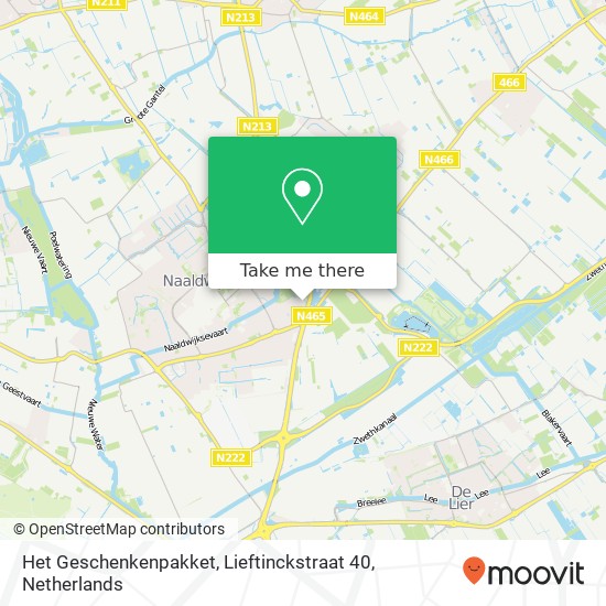 Het Geschenkenpakket, Lieftinckstraat 40 map