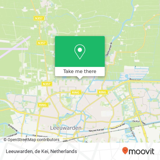 Leeuwarden, de Kei map