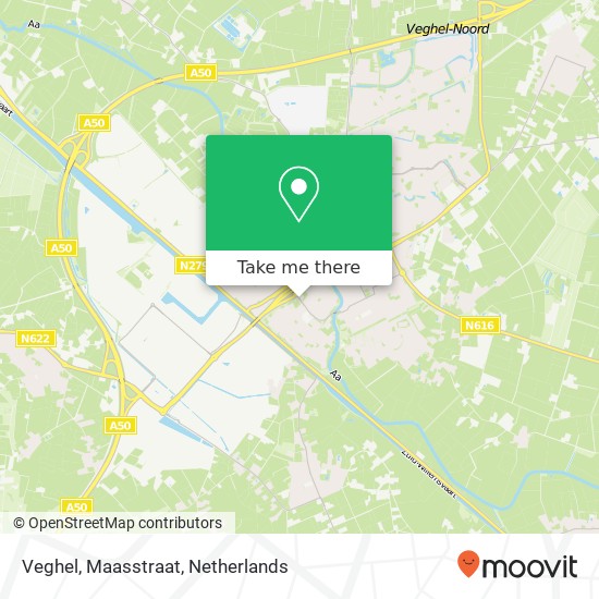 Veghel, Maasstraat Karte