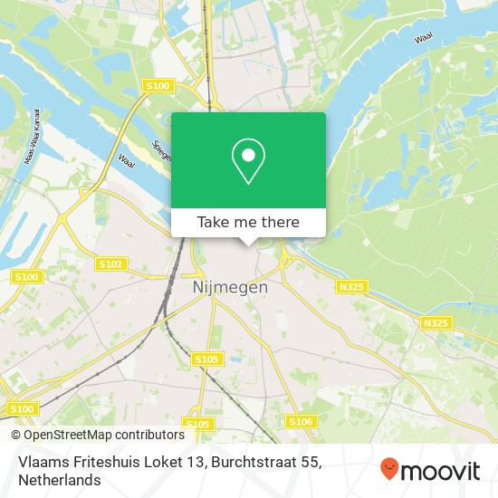 Vlaams Friteshuis Loket 13, Burchtstraat 55 Karte