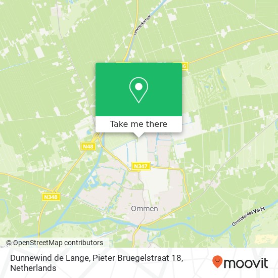 Dunnewind de Lange, Pieter Bruegelstraat 18 map