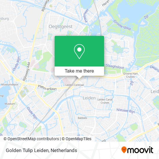 Golden Tulip Leiden map