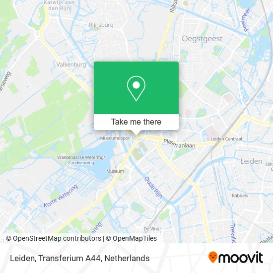 Leiden, Transferium A44 Karte