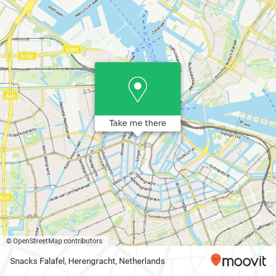 Snacks Falafel, Herengracht map