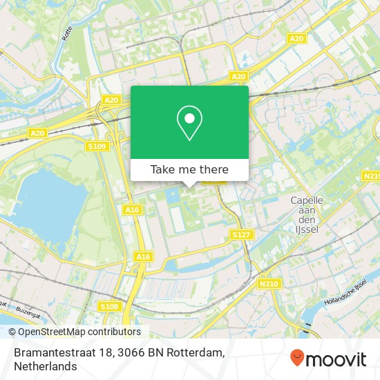 Bramantestraat 18, 3066 BN Rotterdam map