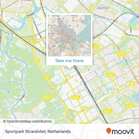 Sportpark Strandvliet, De Passage map