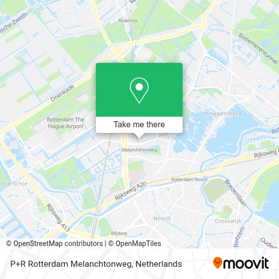 P+R Rotterdam Melanchtonweg map