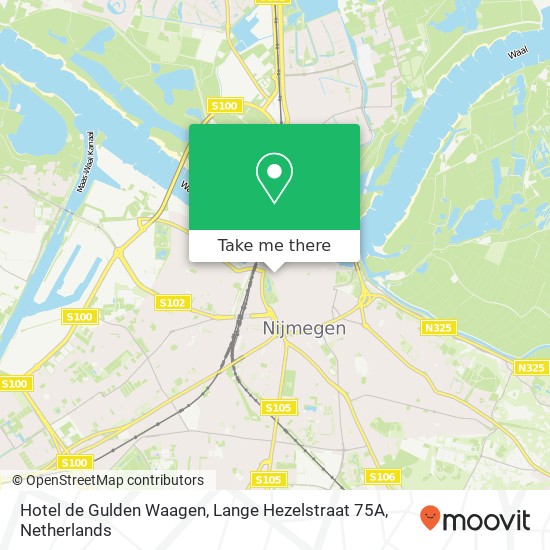 Hotel de Gulden Waagen, Lange Hezelstraat 75A map