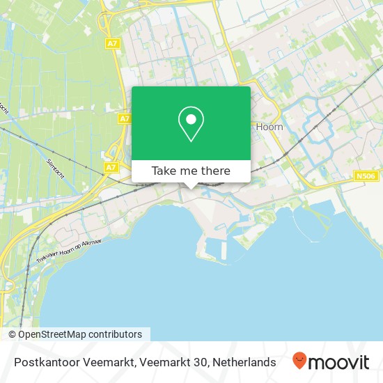 Postkantoor Veemarkt, Veemarkt 30 map