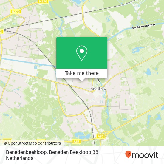 Benedenbeekloop, Beneden Beekloop 38 map