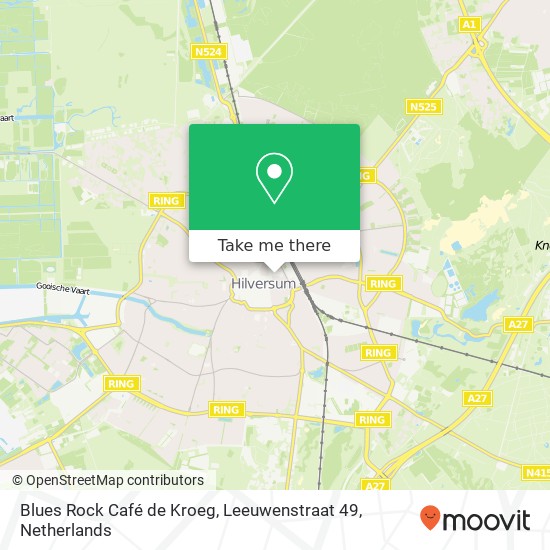 Blues Rock Café de Kroeg, Leeuwenstraat 49 map