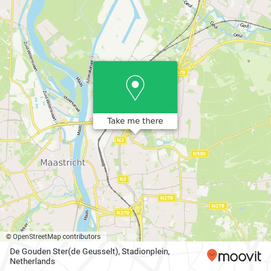 De Gouden Ster(de Geusselt), Stadionplein map
