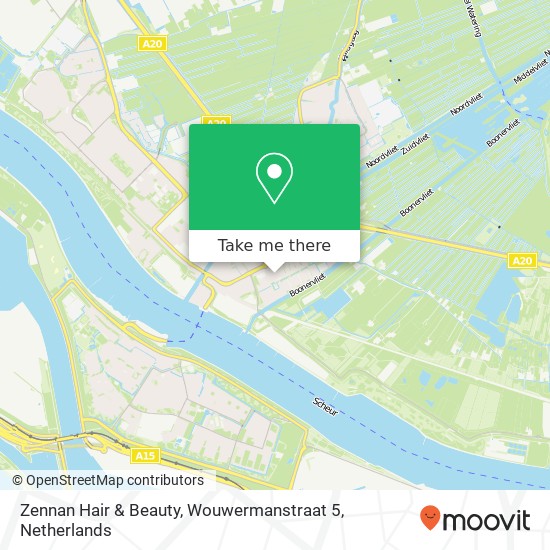 Zennan Hair & Beauty, Wouwermanstraat 5 map