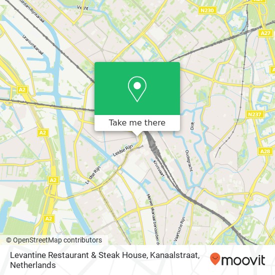Levantine Restaurant & Steak House, Kanaalstraat map