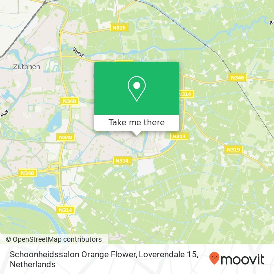 Schoonheidssalon Orange Flower, Loverendale 15 map