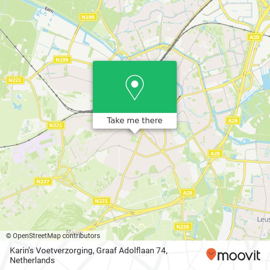 Karin's Voetverzorging, Graaf Adolflaan 74 map