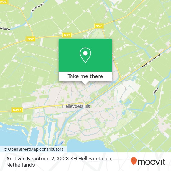 Aert van Nesstraat 2, 3223 SH Hellevoetsluis map