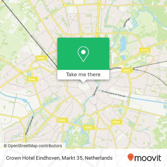 Crown Hotel Eindhoven, Markt 35 Karte