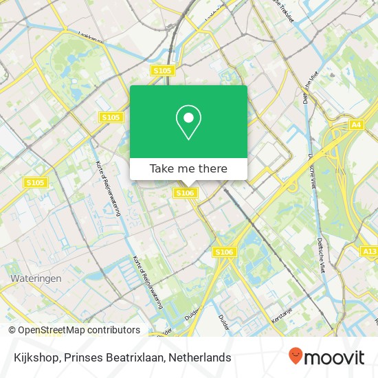 Kijkshop, Prinses Beatrixlaan map