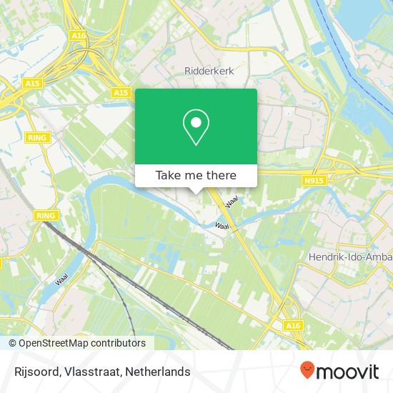 Rijsoord, Vlasstraat map