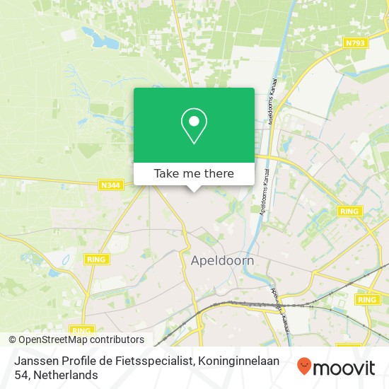 Janssen Profile de Fietsspecialist, Koninginnelaan 54 map