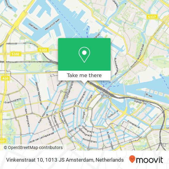 Vinkenstraat 10, 1013 JS Amsterdam Karte