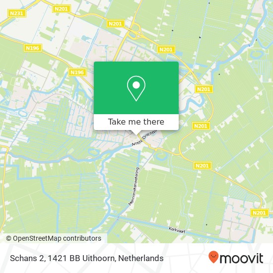 Schans 2, 1421 BB Uithoorn map