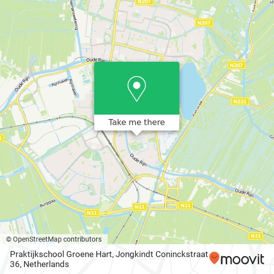 Praktijkschool Groene Hart, Jongkindt Coninckstraat 36 map